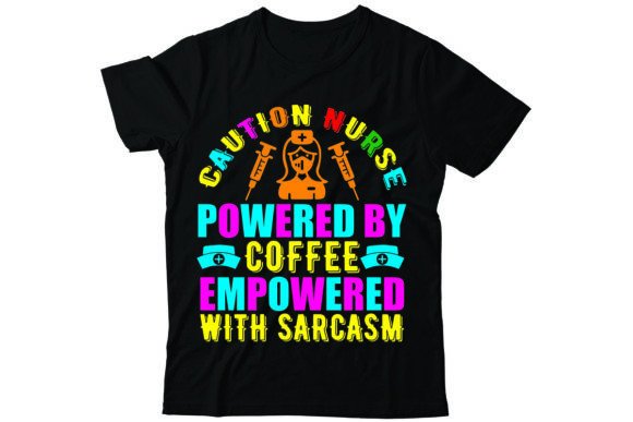 Caution Nurse Powered by Coffee Empowere