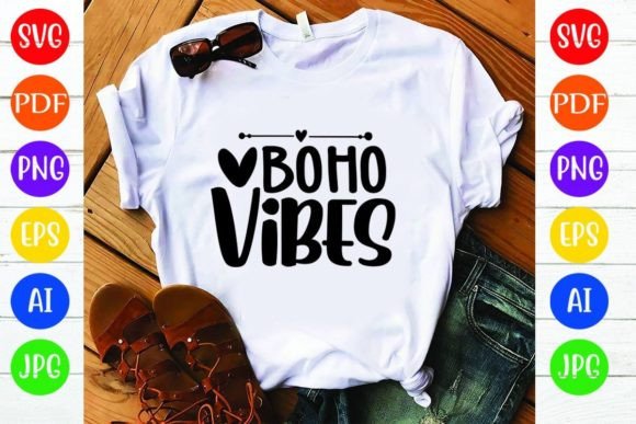 Crafting a Boho Vibes Graphic for T-Shirt Designs