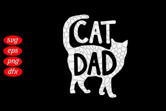 Dad Cat: A Graphic Asset for Father’s Day T-Shirt Designs