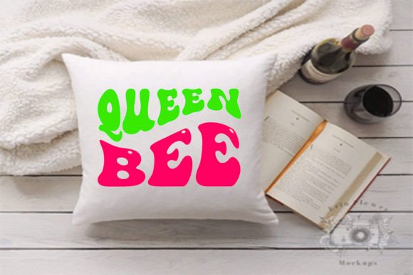 Retro Bee Design, Queen Bee Graphics for T-Shirt Designs