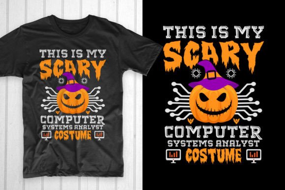 Scary Computer Systems Analyst Costume Graphics & T-Shirt Designs