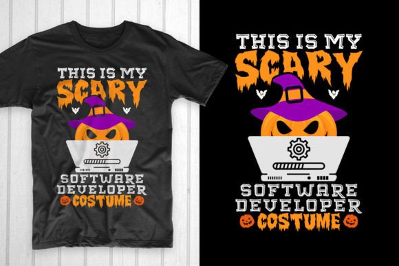 Scary Software Developer Costume Graphics & T-Shirt Designs