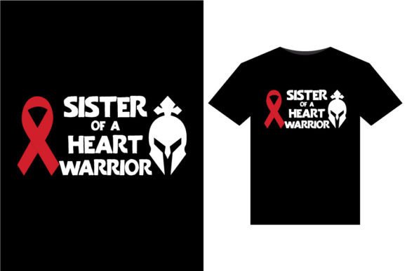 Sister of a Heart Graphics for T-Shirt Designs