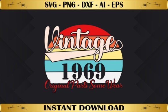 Vintage 1969 Original Parts Some Wear Graphics