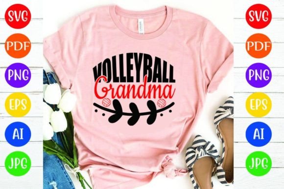 Volleyball Grandma: Graphics & T-Shirt Designs